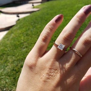 Moissanite Engagement Ring (C&C Forever One)